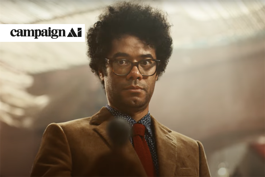 HSBC ad with man staring straight at camera