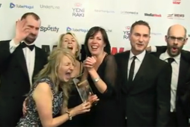 Carat: the team celebrates their Agency of the Year win