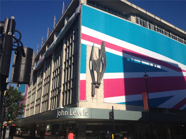 John Lewis: showing the flag in support of the 2012 Games
