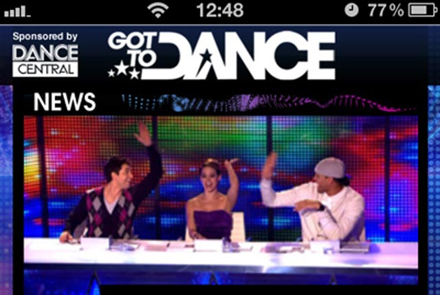 Mobile voting: Sky's Got To Dance app