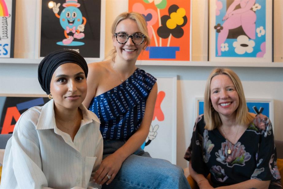 Photo of Selma Ahmed, Genevieve Gransden and Helen Rhodes sitting together
