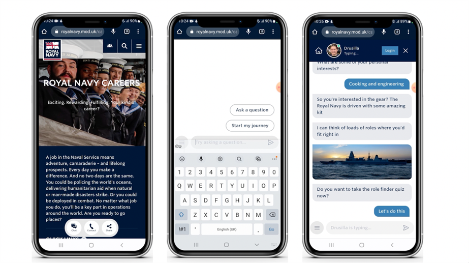The Royal Navy "Enlist with the Royal Navy's AI Virtual Recruitment Guide" by Wavemaker UK