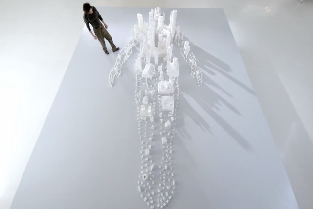 Brita ad: a human body as a city made from 221,314 sugar cubes