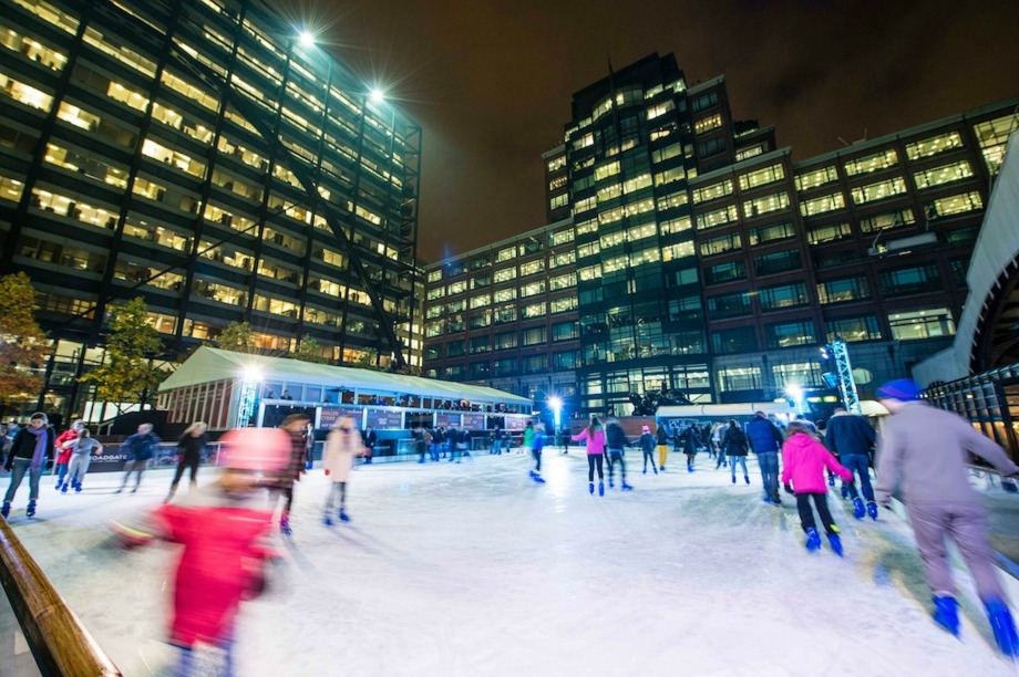 The Tasting Room's outdoor terrace will overlook the ice rink 