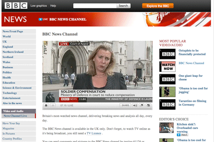 BBC: online deal to provide video news to four national newspapers