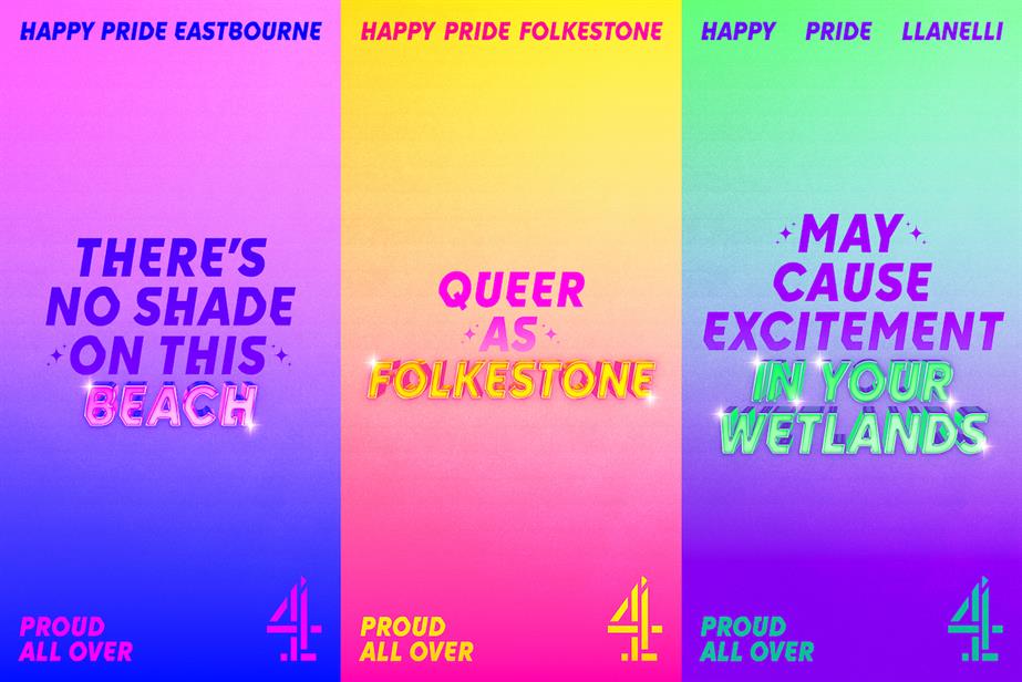 Posters featured in the campaign with puns such as 'There's no shade on this beach'