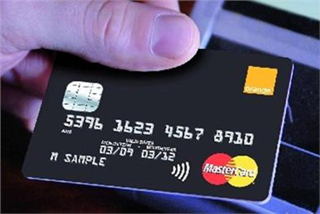 Orange : produced contactless co-branded credit card with Barclaycard