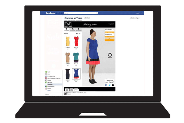 Tesco: trials virtual 3D fitting room service