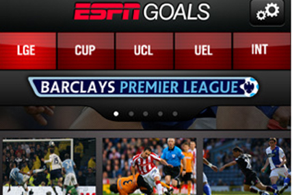 ESPN Goals app