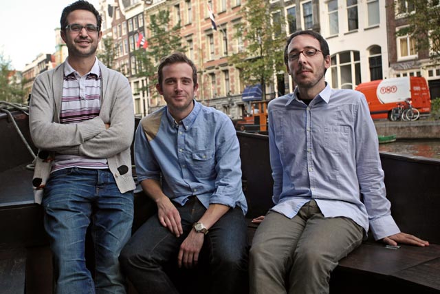 Dam Armada: from left, Jordi Martinez, Leigh Hibell and Jesus Gollonet