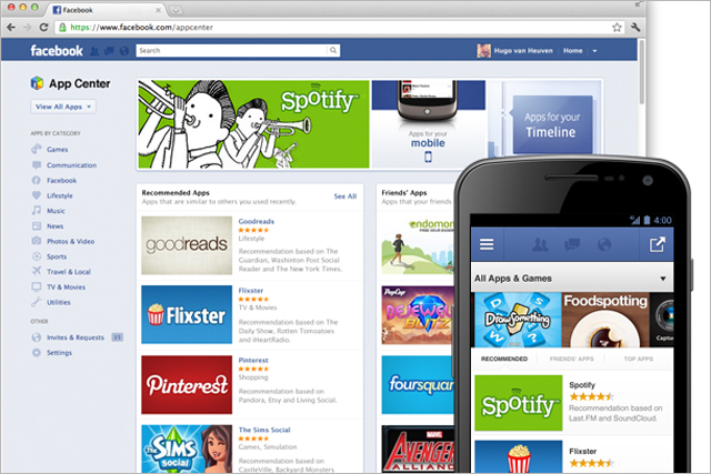 Facebook: launches App Centre