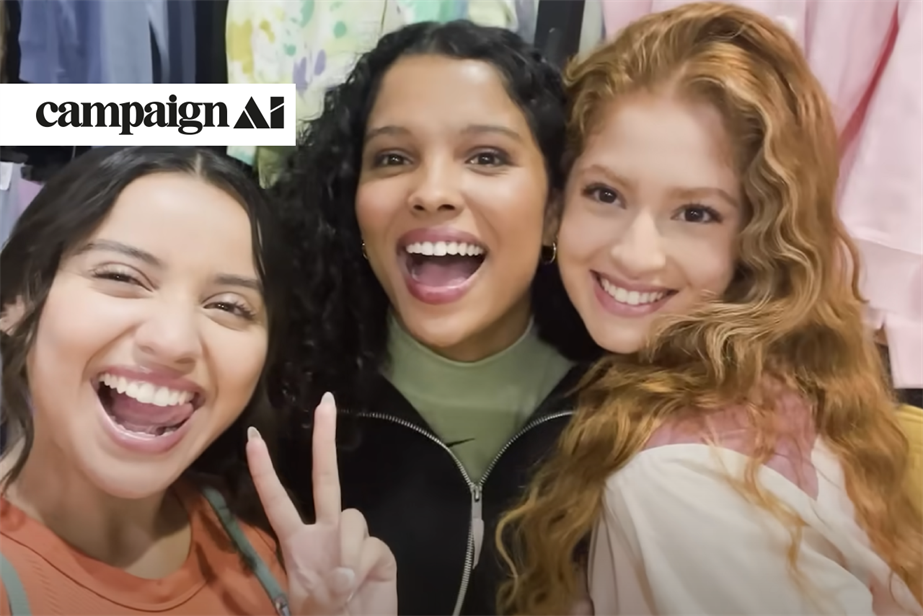 Dick’s Sporting Goods ad with three women taking a selfie