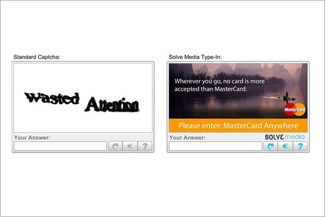 Response tests: the standard Captcha system faces challenge from Solve Media's Type-In technology 
