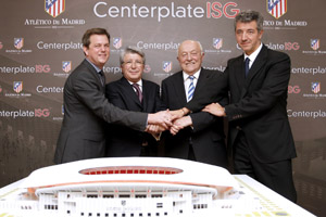 Centerplate and ISG celebrate with the Club Atlético de Madrid team