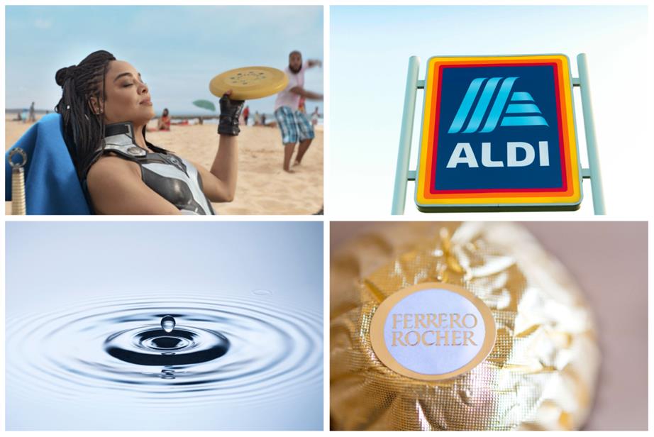 Clockwise from top left: Direct Line Group, Aldi, Ferrero International and Thames Water
