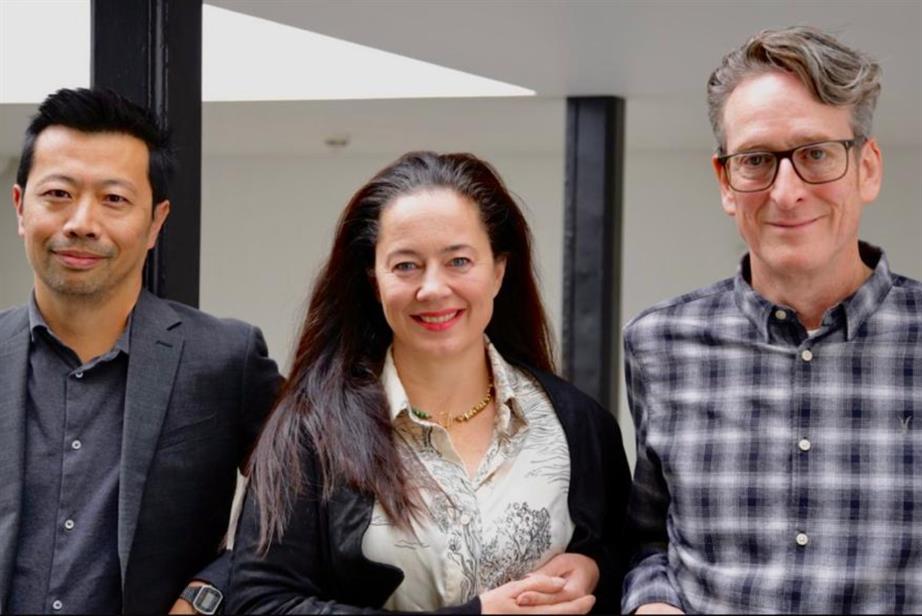 Group shot of Michael Lee, Clare Hutchinson and Charles Vallance