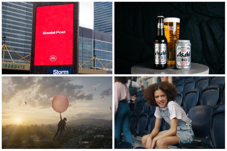Clockwise from top left: Post Office, Asahi UK, Premier League and Virgin Red