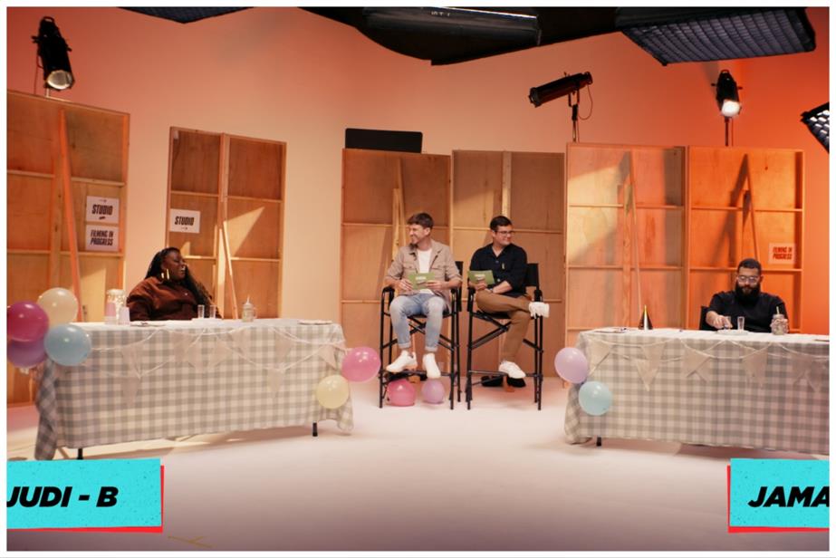 Judi Love and Jamali Maddix with hosts