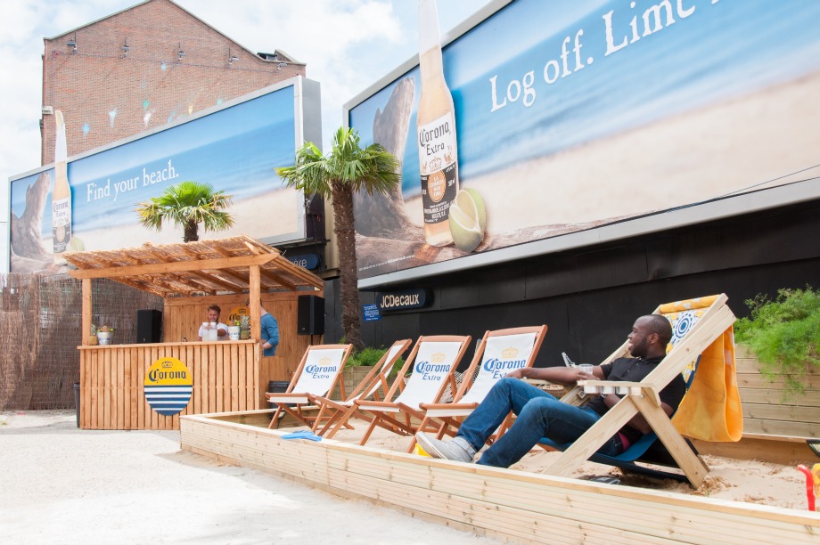 The beach will remain in situ until Sunday (16 August)