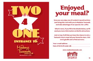 Two for one Tussauds voucher