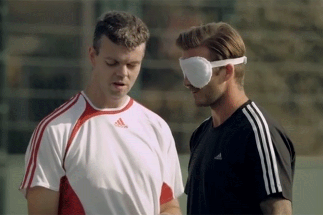 David Beckham: plays blindforded in ad promoting Sainsbury's sponsorship of the 2012 Paralympics