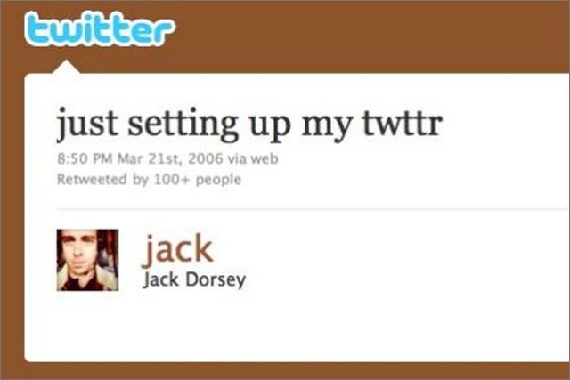 Twitter: the first tweet from 2006