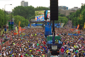 Adi's screens showed live footage from the events