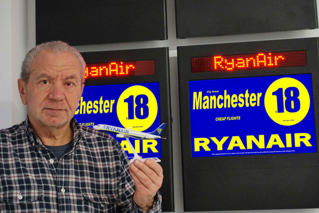 Lord Sugar: Ryanair to run ad campaign on Sugar's Amscreen digital outdoor network