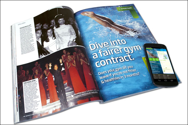Marie Claire: publishes NFC-enabled ad in its December issue