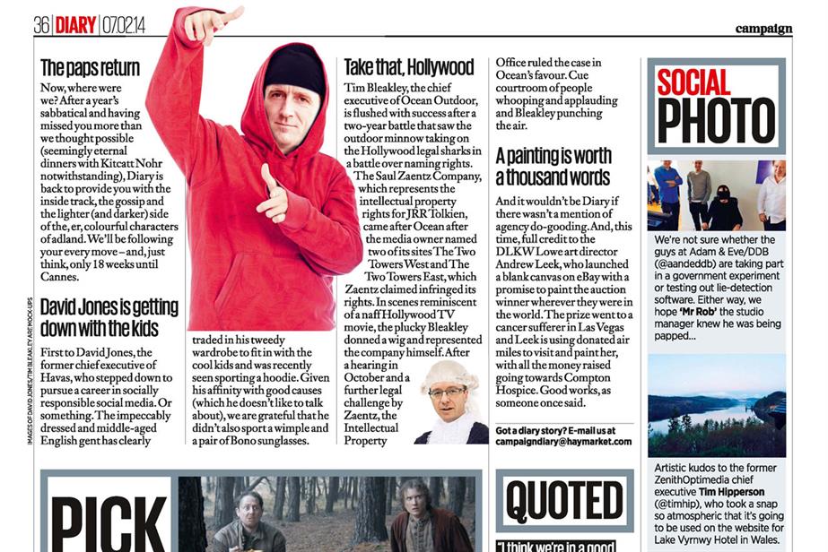 pk10: the Diary returns to the back page of the print issue