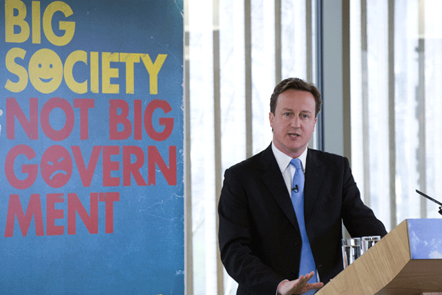 Cameron: the 'Big Society' was an election pledge and is now a core government policy 