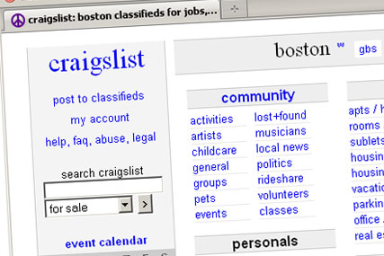 Craigslist: censors adult services listings in the US