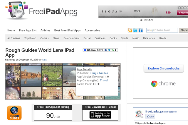 Free branded iPad apps: preferred to paid-for