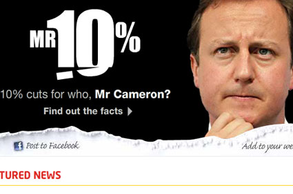 Labour widget: can be made viral by Facebook sharing