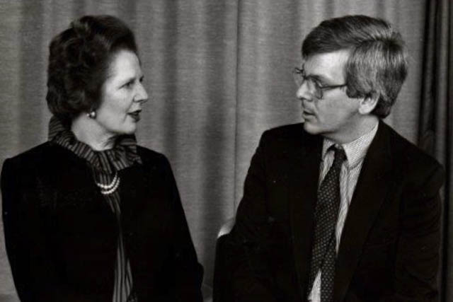 Margaret Thatcher with Ian Twinn during the 1983 General Election campaign