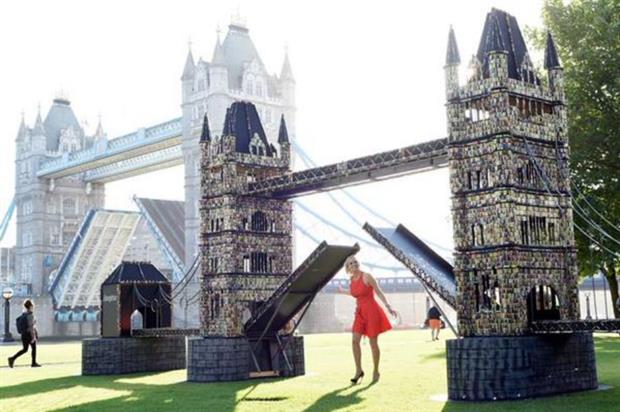 The creation was made using 83,000 batteries and took Energizer four weeks to make