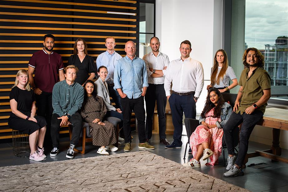 A group shot of the Expert Edge team with Havas Media Group boss Patrick Affleck