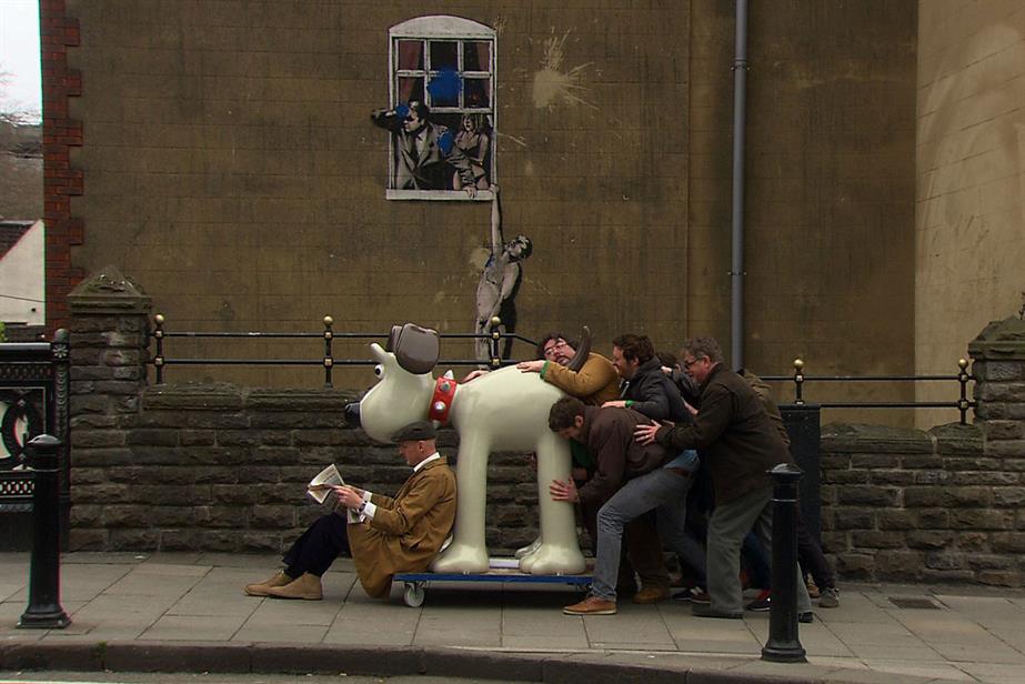Gromit: character appears in Visit Bristol campaign