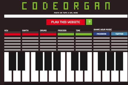 Codeorgan.com: transforms websites into music
