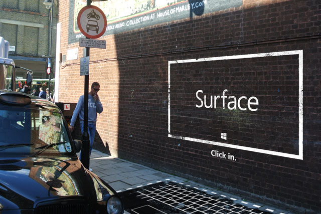 Microsoft: Surface street art campaign