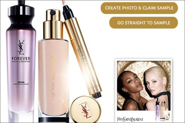 YSL:  Facebook app promotes Radiance cosmetics range