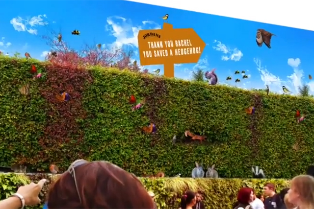 Ocean Outdoor, Art of Outdoor Digital Competition winner 2011: Jordans, Hedgerow Homes