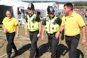 Showsec's workers in action at Bestival this year