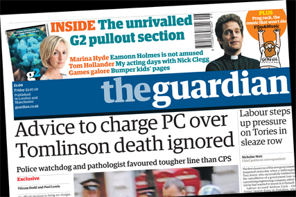 Tha Guardian: highlighting its G2 section
