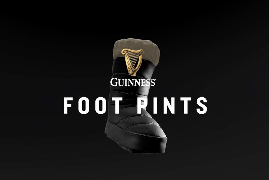 A pair of Guinness limited edition boots, called Foot Pints