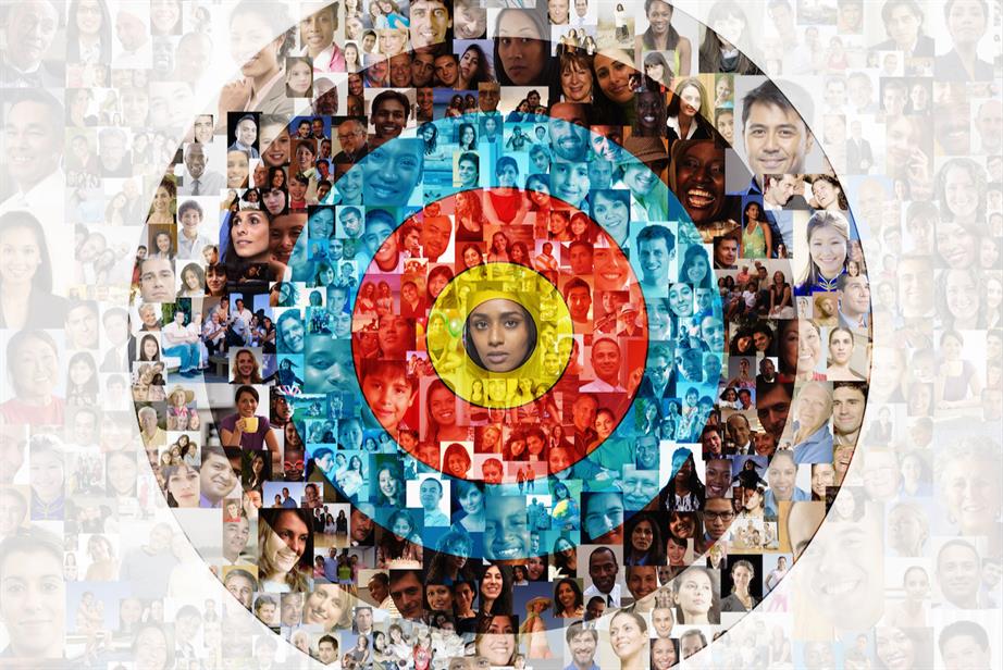 A bullseye graphic depicting diversity in advertising