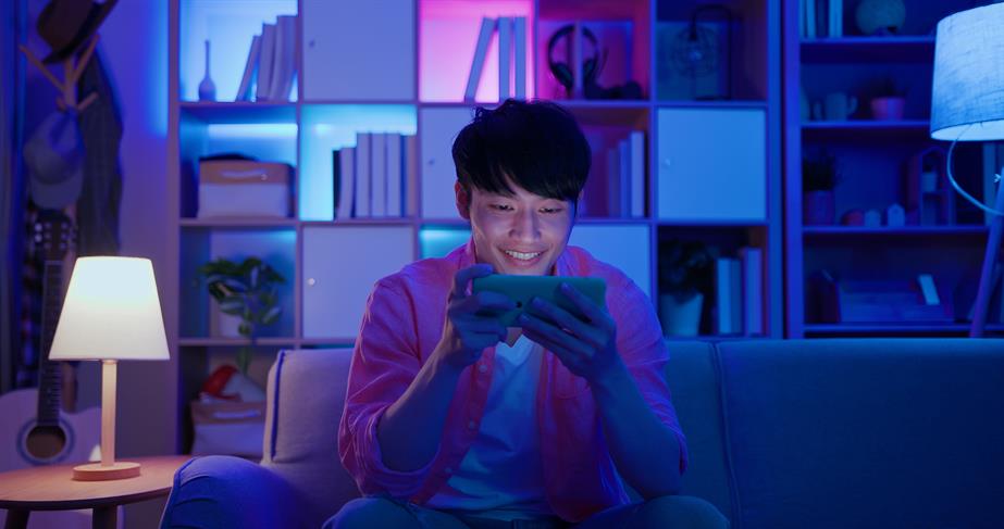 Man looking at phone 