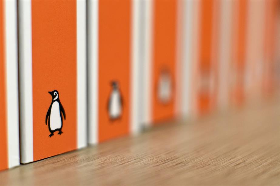Penguin's signature orange book spines (Photo by Ben Pruchnie/Getty Images)
