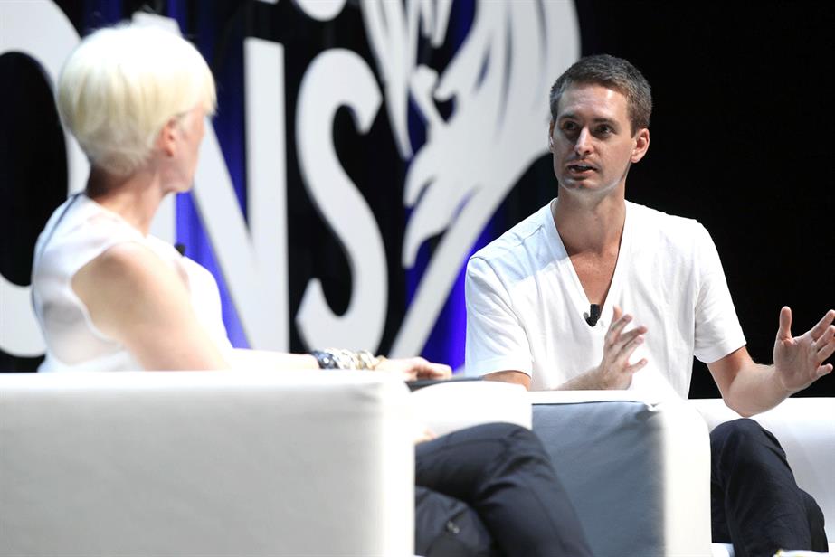 Joanna Coles and Evan Spiegel: at Cannes Lions 2015