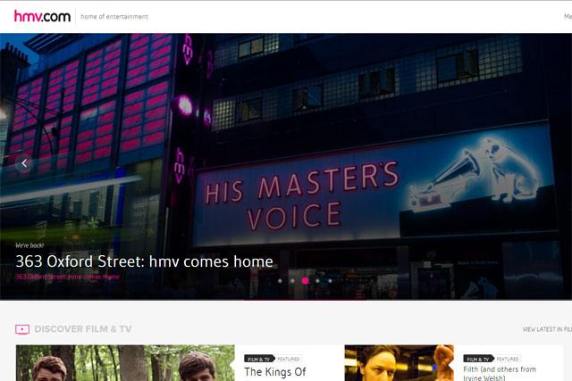 HMV: updates website
